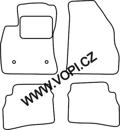 Přesné gumové koberce béžové / šedé Opel Combo Limo 2012 >